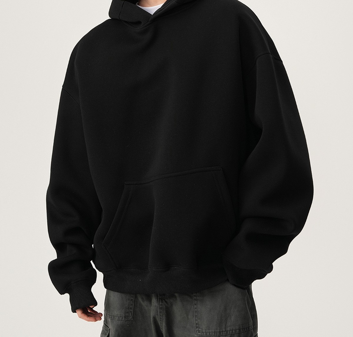 Vurzen Heavyweight CleanFit Boxy Hoodie – Oversized Minimal Streetwear (5) Vurzen Heavyweight CleanFit Boxy Hoodie – Oversized Minimal Streetwear - Image 3