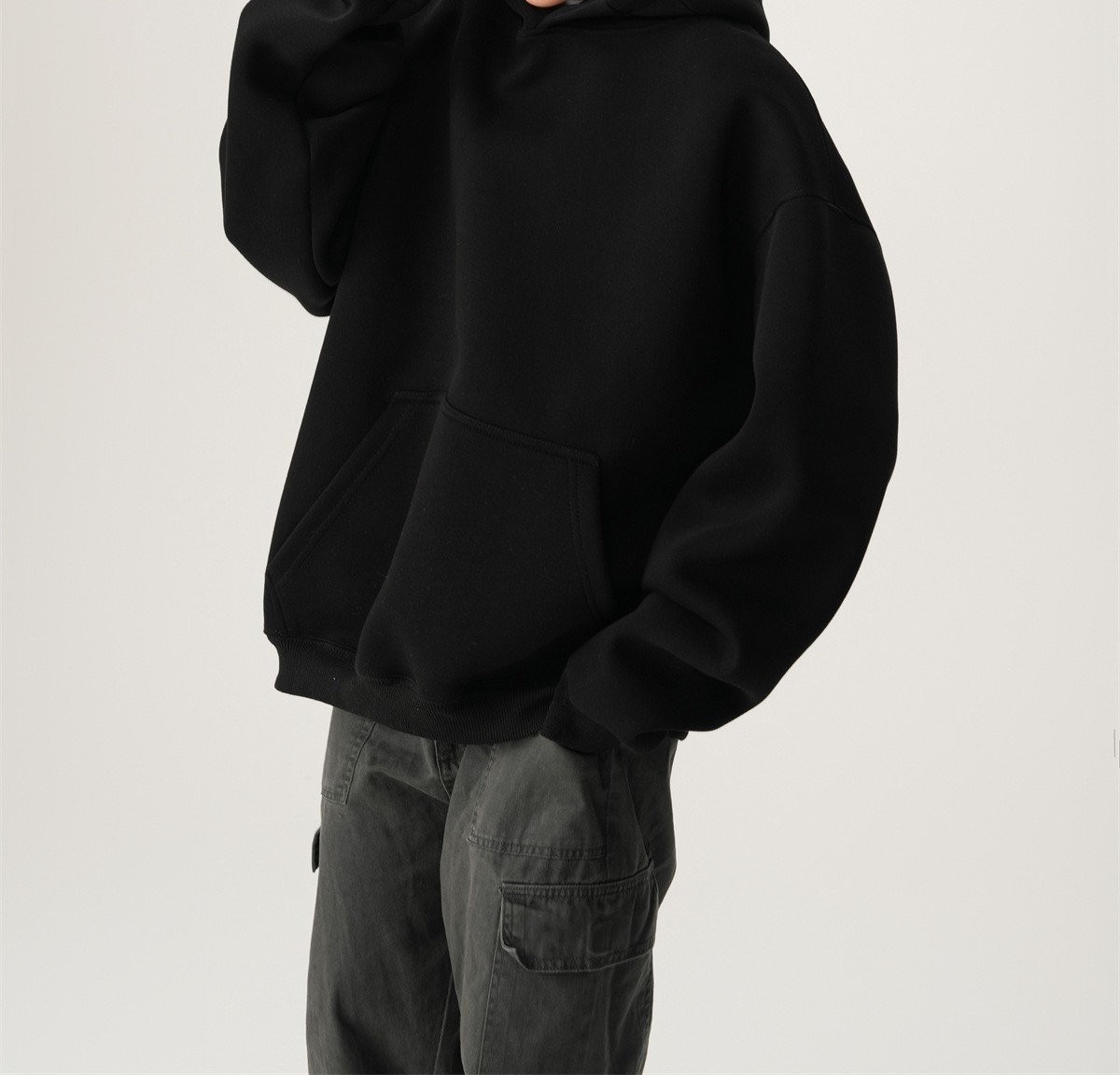 Vurzen Heavyweight CleanFit Boxy Hoodie – Oversized Minimal Streetwear Vurzen Heavyweight CleanFit Boxy Hoodie – Oversized Minimal Streetwear Details 5