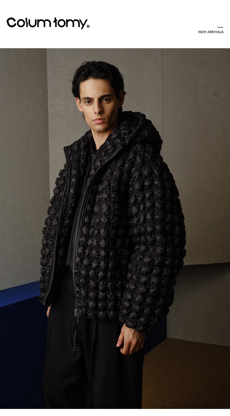 Men's 90% White Goose Down Hooded Winter Jacket