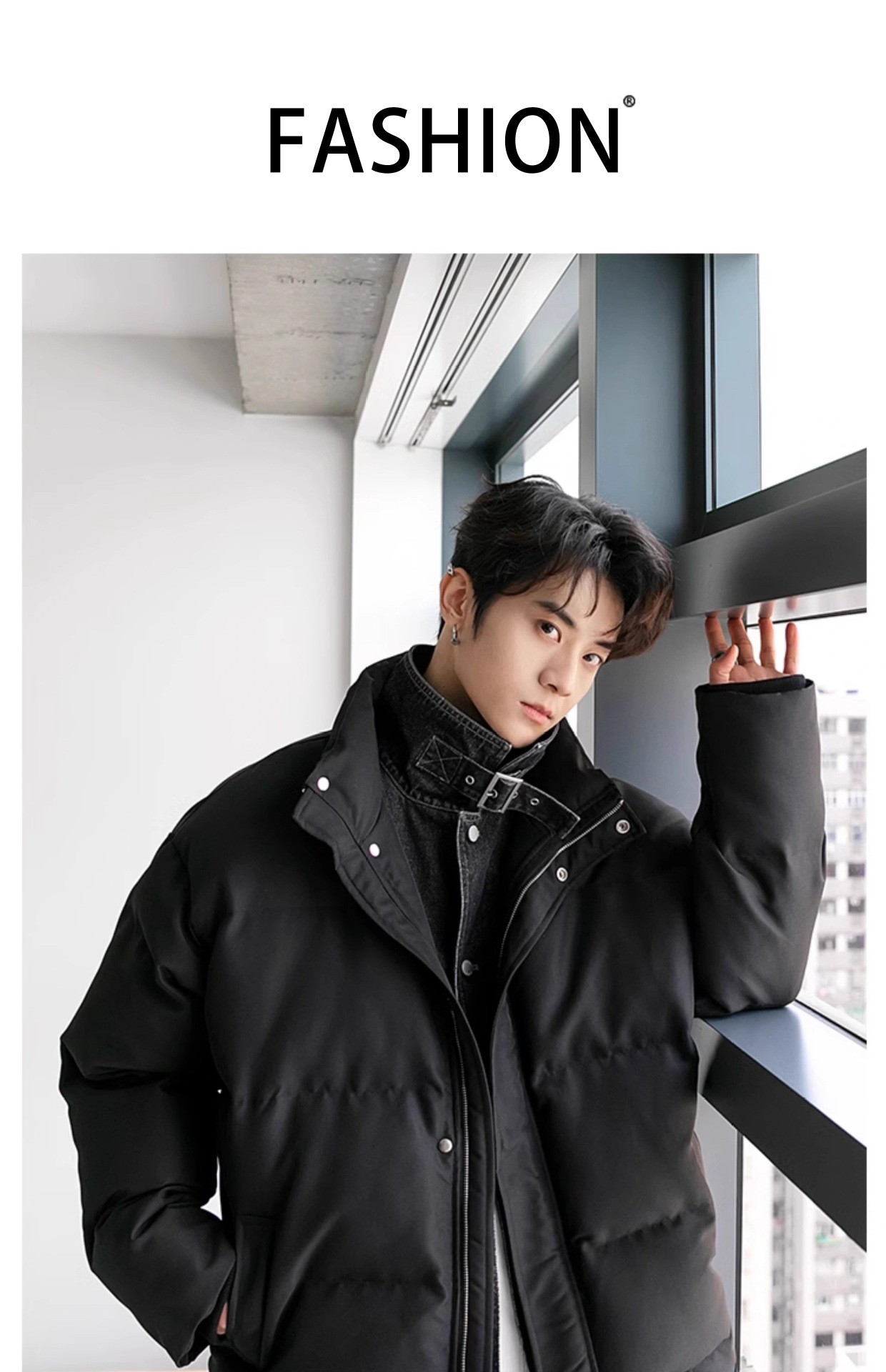 Men's Winter Thick Denim-Look Warm Cotton Jacket