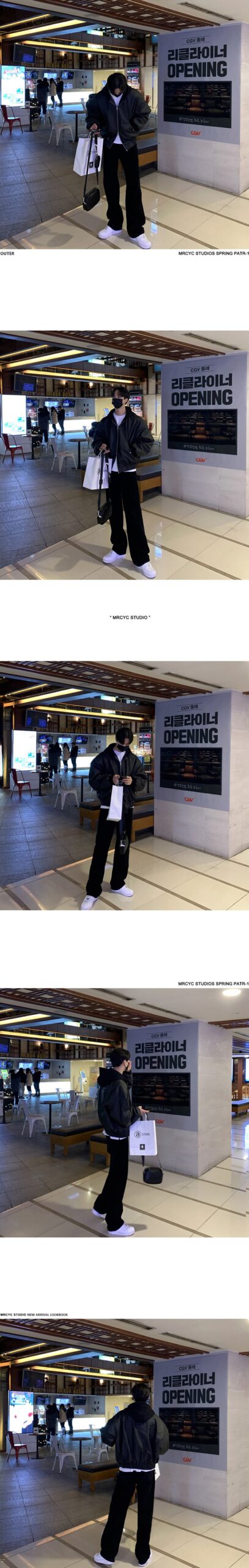 MYQ Men’s PU Leather Hooded Jacket 2024 Spring