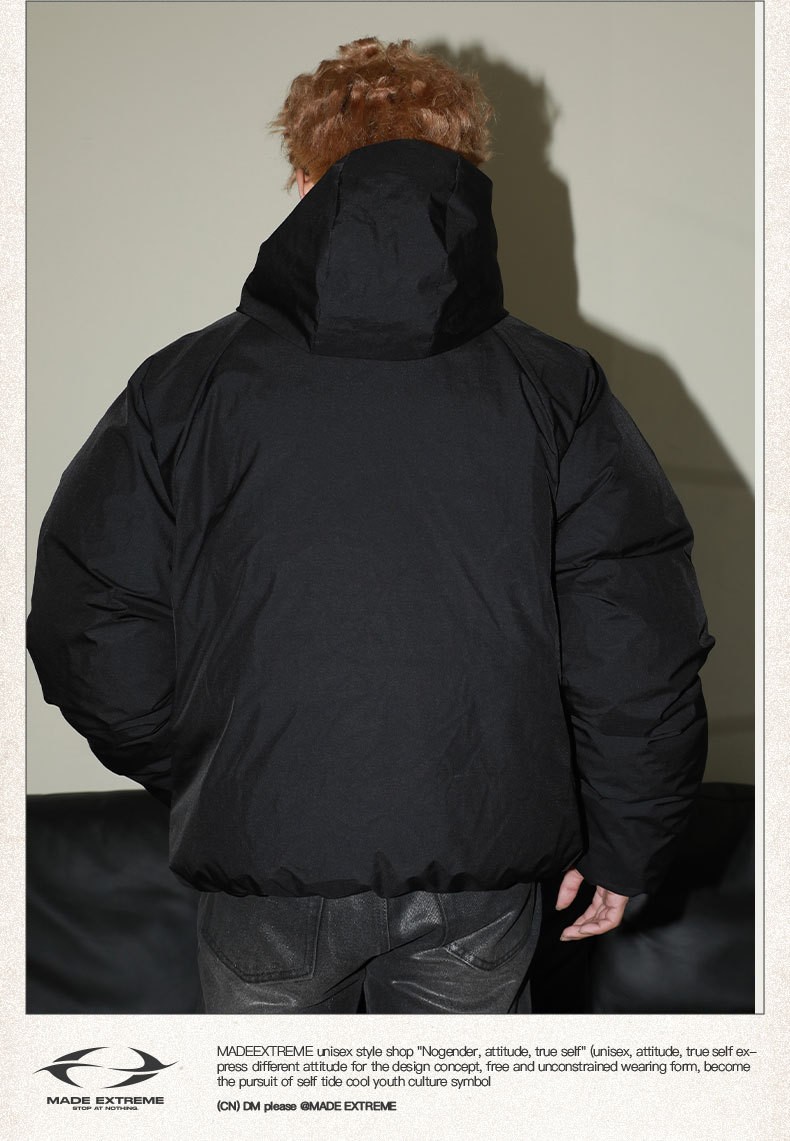 MADEEXTREME Streetwear Black White Duck Down Jacket MADEEXTREME Streetwear Black White Duck Down Jacket