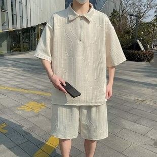 2025 Summer American Vintage Soft Textured Single Pleat Straight Leg Casual Pants - Loose Wide Leg Long Pants in White