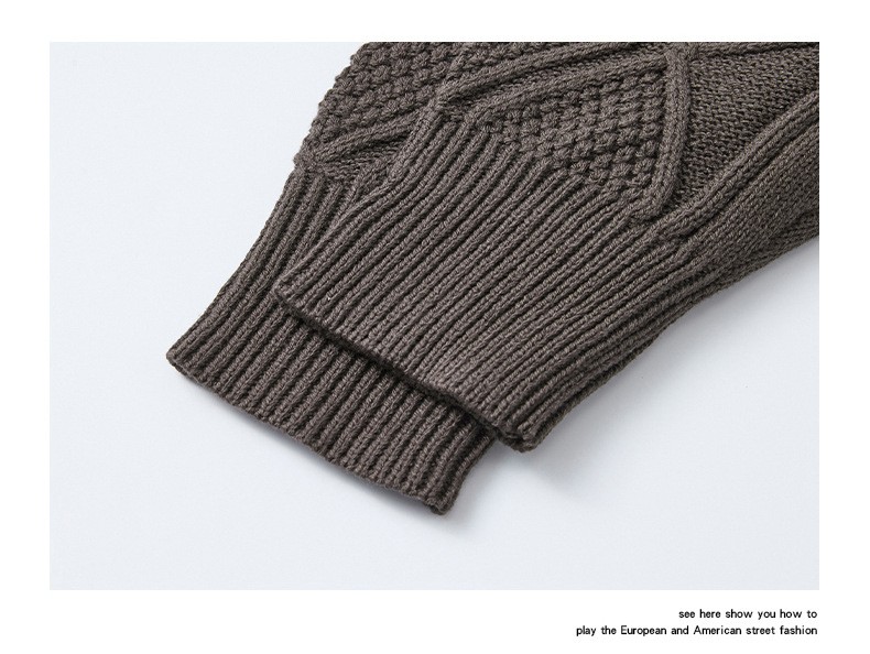 Vintage American Style Chunky Knit Cotton Sweater Vintage American Style Chunky Knit Cotton Sweater