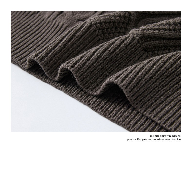 Vintage American Style Chunky Knit Cotton Sweater Vintage American Style Chunky Knit Cotton Sweater