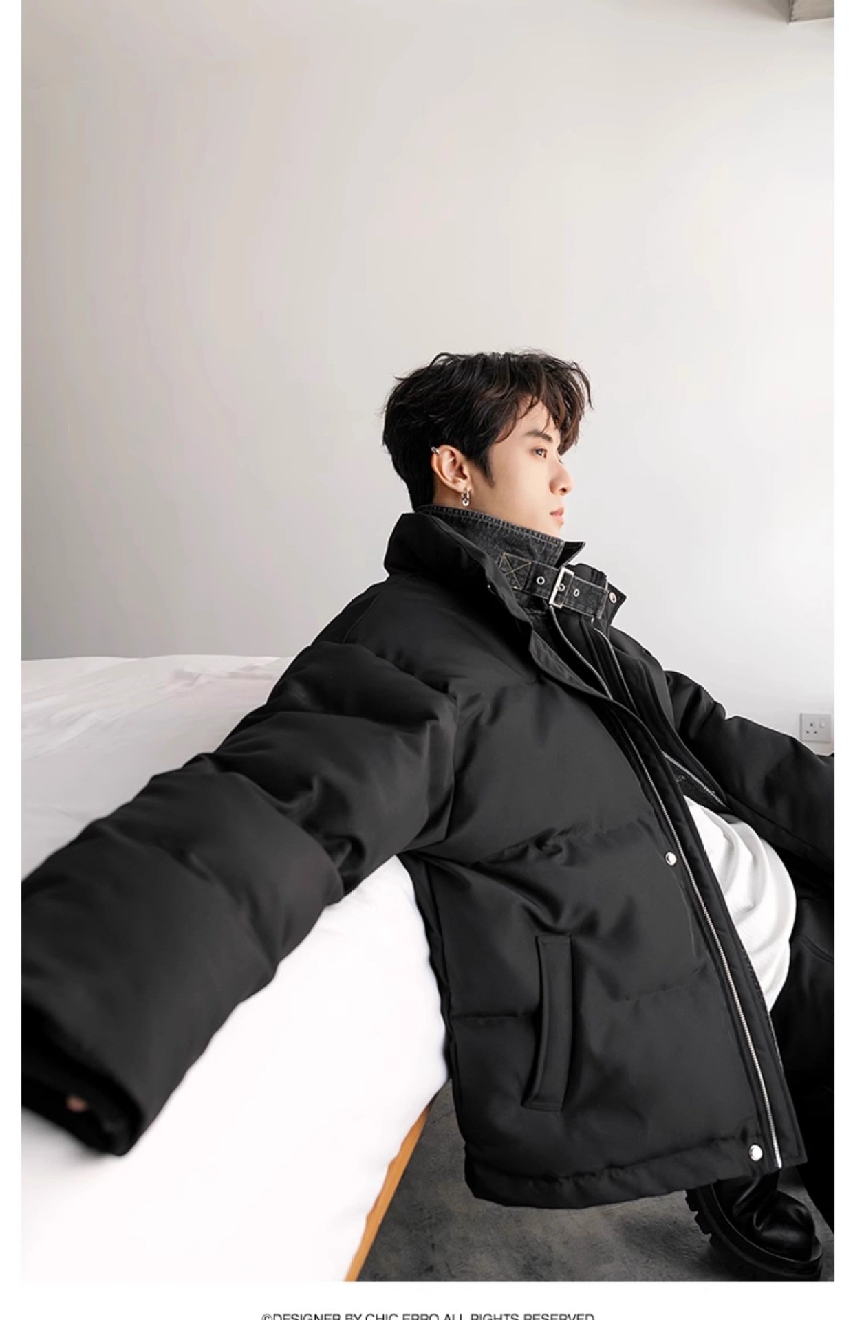 Men's Winter Thick Denim-Look Warm Cotton Jacket