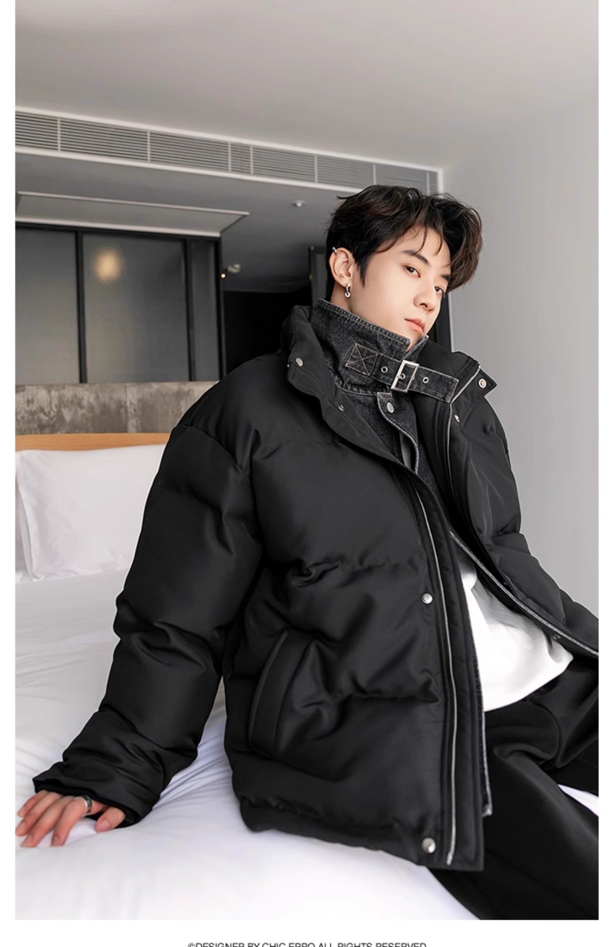 Men's Winter Thick Denim-Look Warm Cotton Jacket