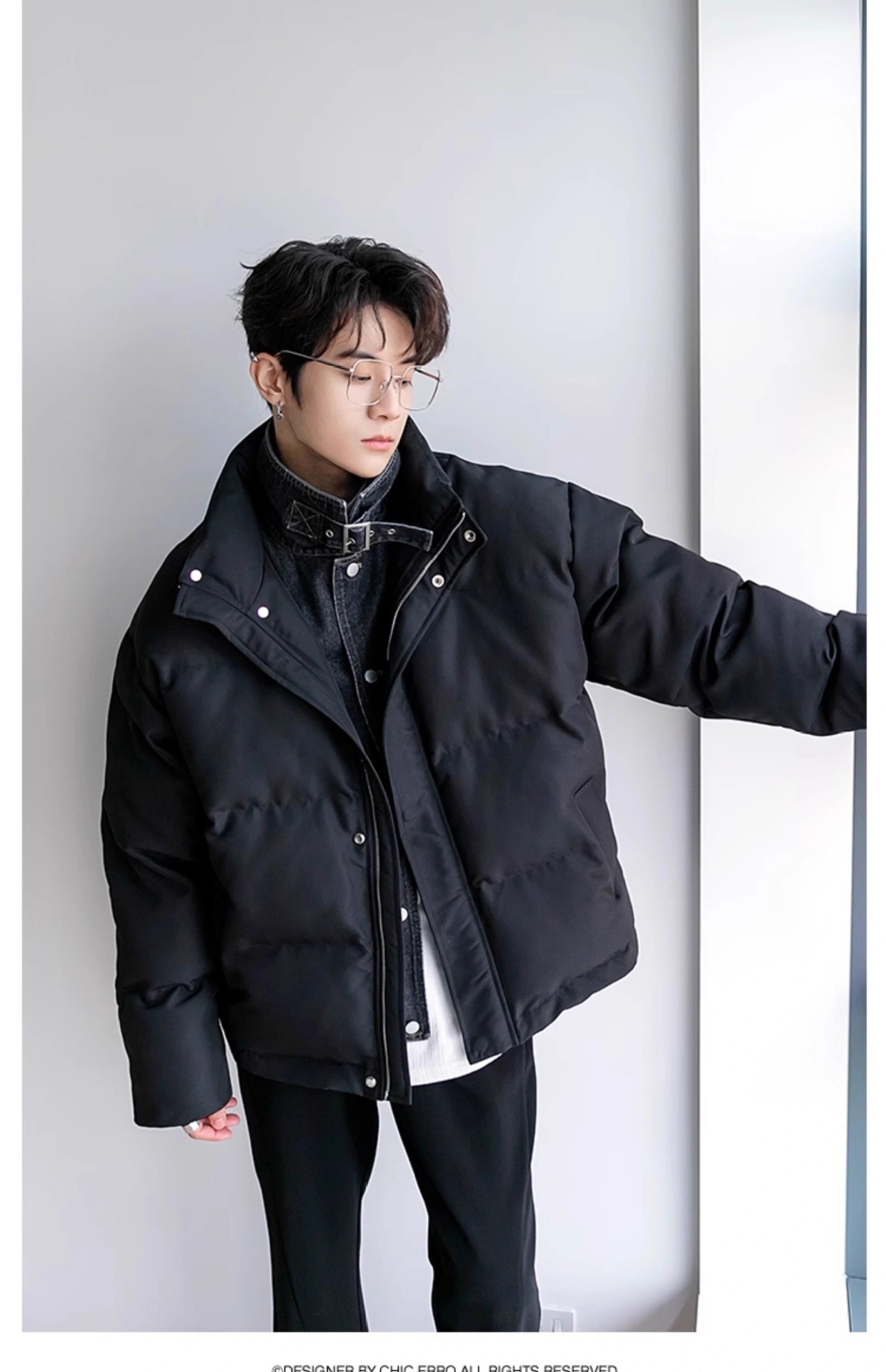 Men's Winter Thick Denim-Look Warm Cotton Jacket