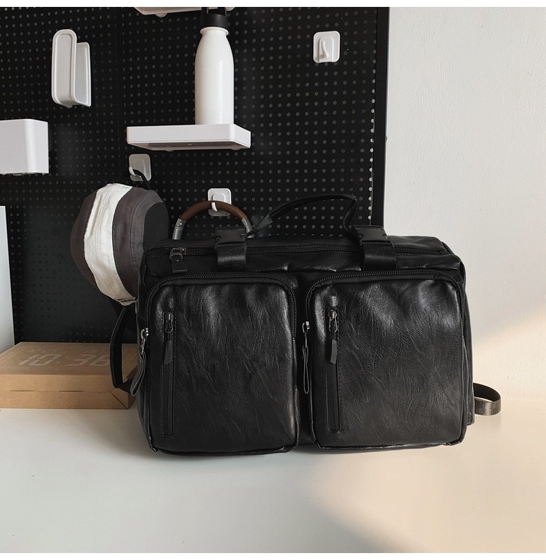 Vintage Multifunctional Large Capacity PU Travel Backpack