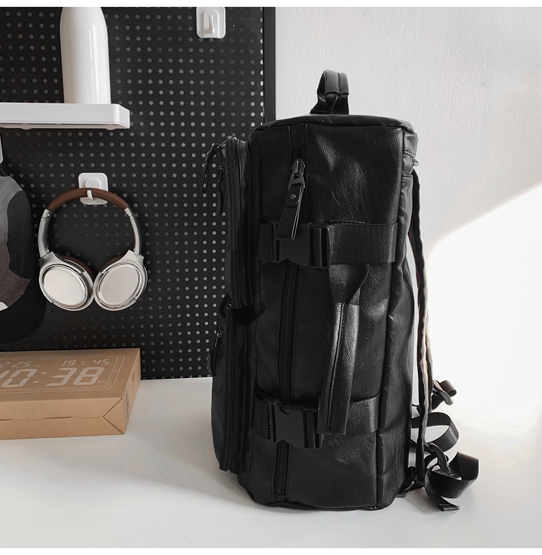 Vintage Multifunctional Large Capacity PU Travel Backpack