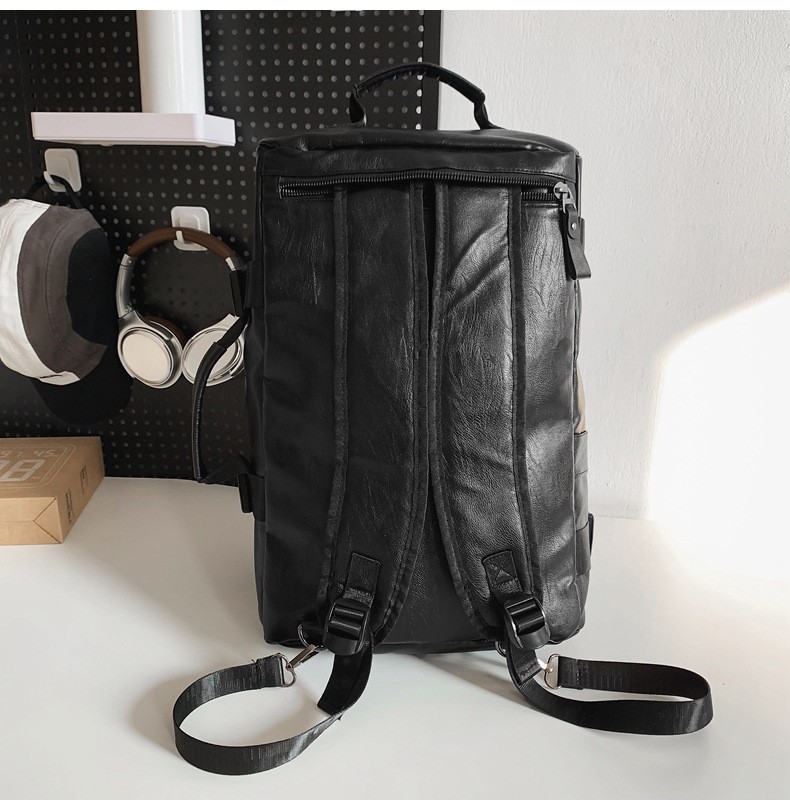 Vintage Multifunctional Large Capacity PU Travel Backpack