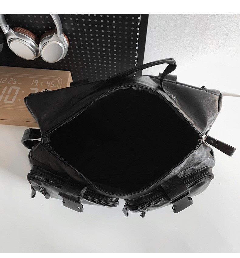 Vintage Multifunctional Large Capacity PU Travel Backpack