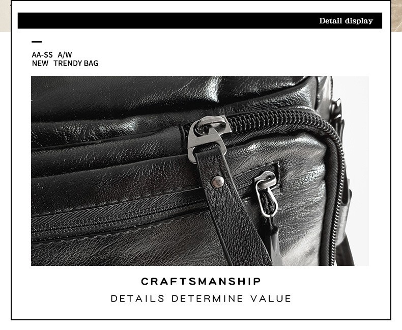 Vintage Multifunctional Large Capacity PU Travel Backpack