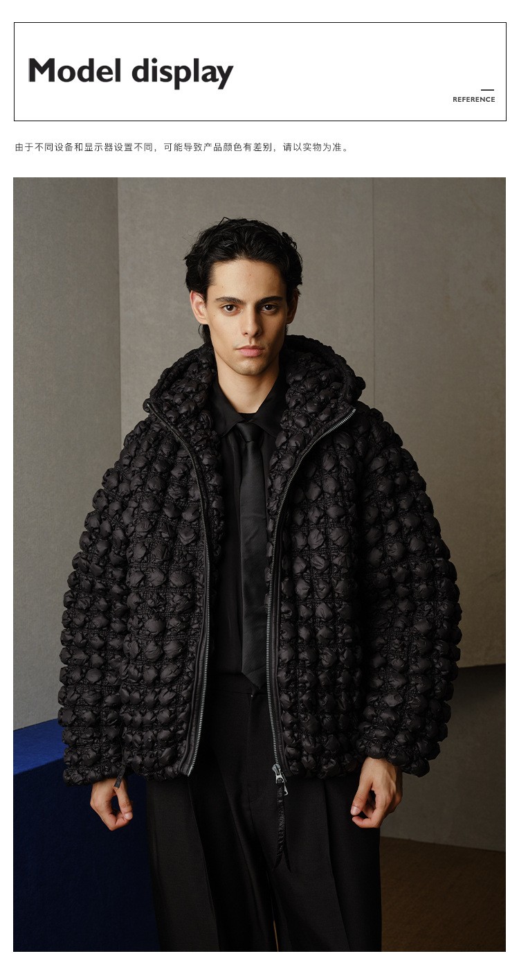 Men's 90% White Goose Down Hooded Winter Jacket