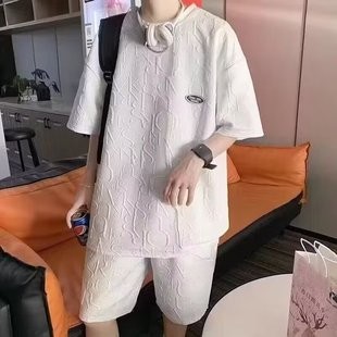 2025 Summer American Vintage Soft Textured Single Pleat Straight Leg Casual Pants - Loose Wide Leg Long Pants in White