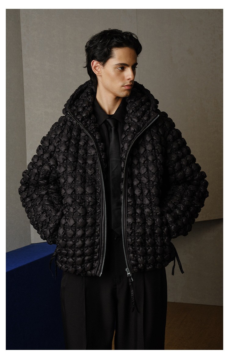 Men's 90% White Goose Down Hooded Winter Jacket