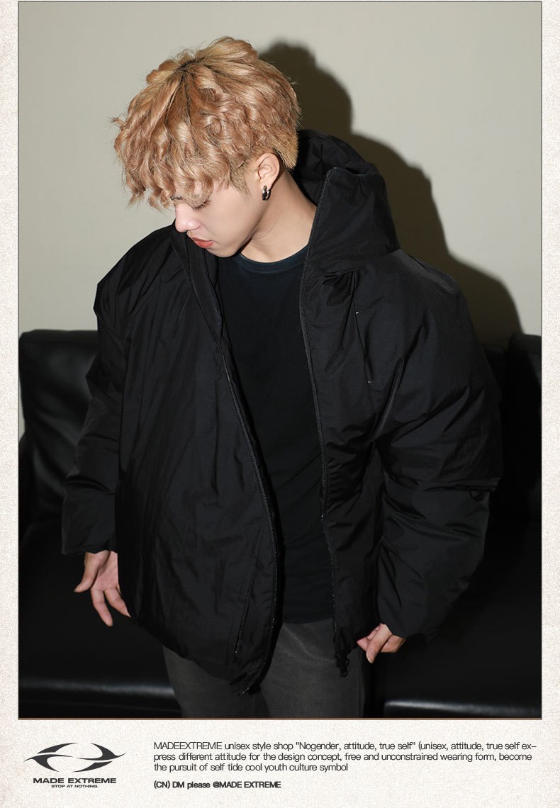 MADEEXTREME Streetwear Black White Duck Down Jacket MADEEXTREME Streetwear Black White Duck Down Jacket