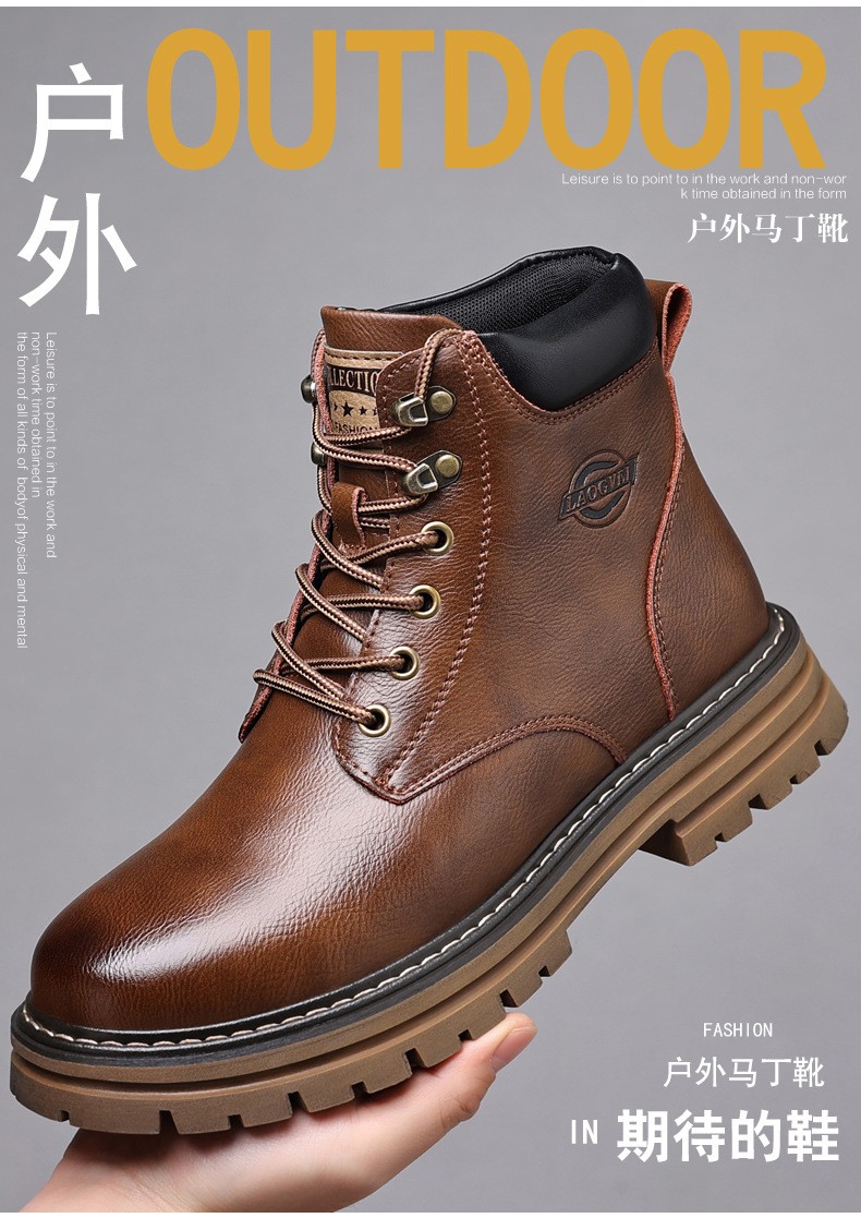 2024 Retro Workwear Hand-Stitched Martin Boots