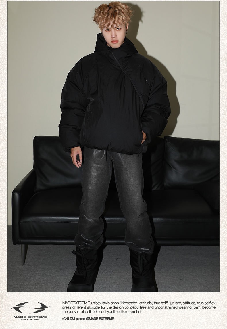 MADEEXTREME Streetwear Black White Duck Down Jacket MADEEXTREME Streetwear Black White Duck Down Jacket