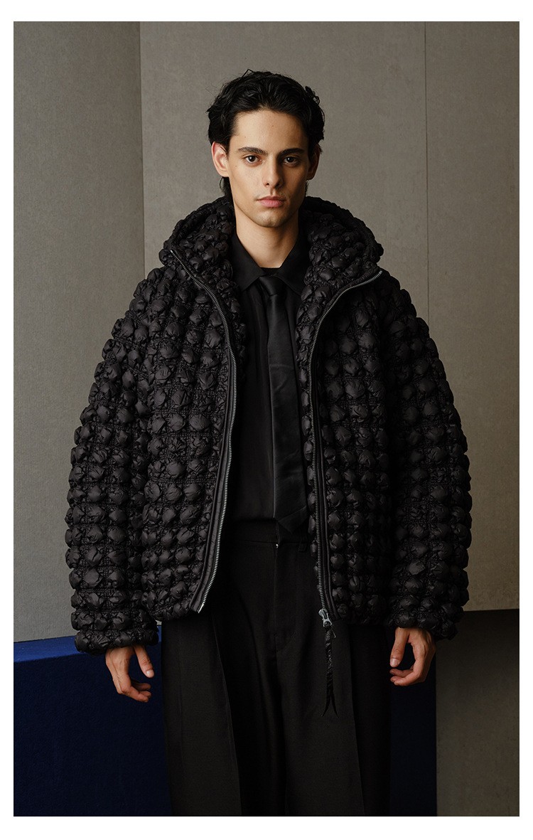 Men's 90% White Goose Down Hooded Winter Jacket