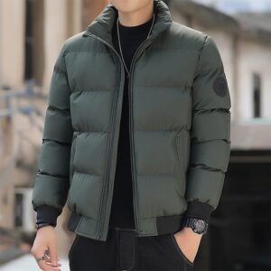 Men's Thick Winter Polyester Zip-up Jacket