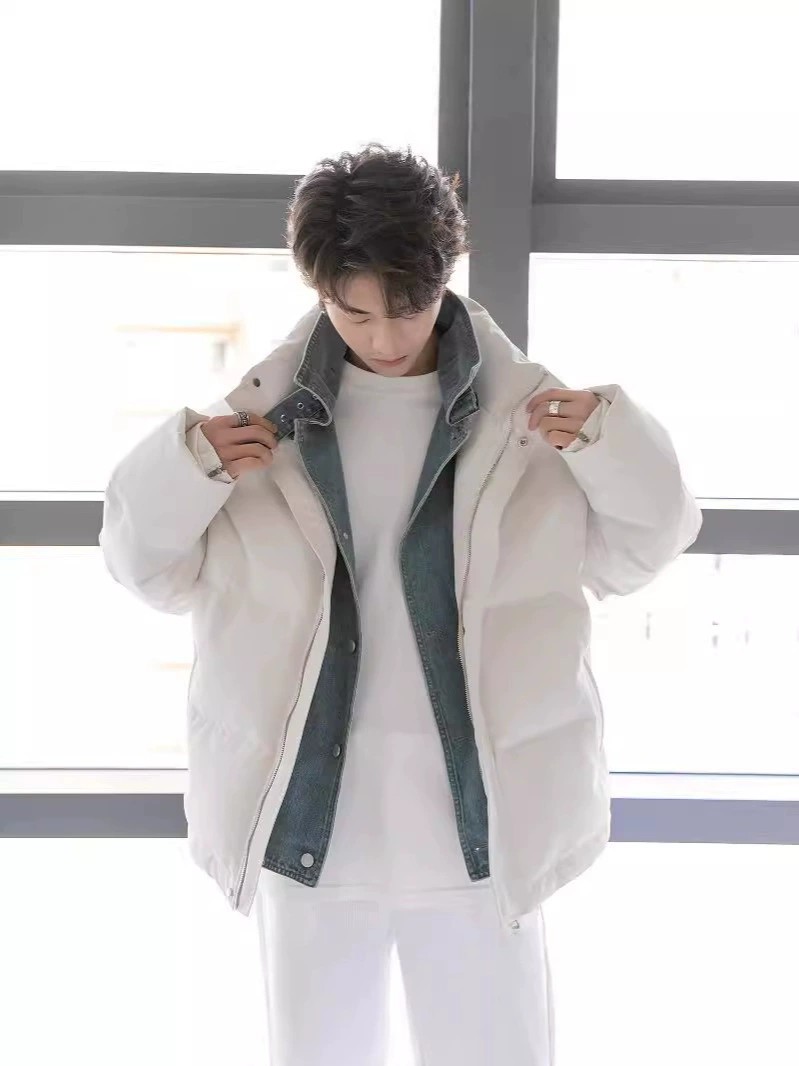 Men's Winter Thick Denim-Look Warm Cotton Jacket