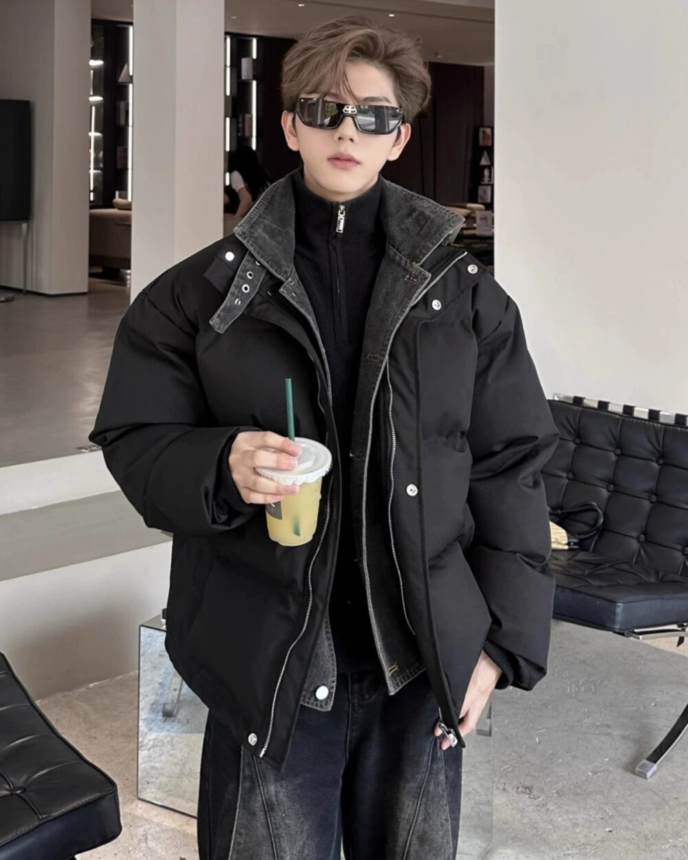 Men's Winter Warm Cotton Denim Layered Jacket 2025