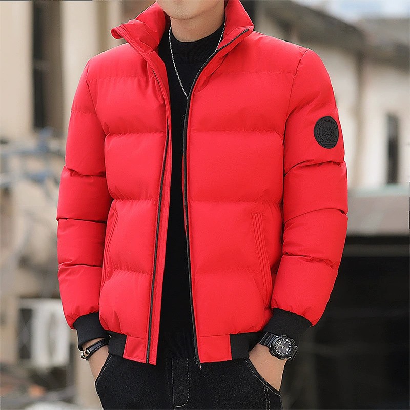 main_3 Men's Thick Winter Polyester Zip-up Jacket - Image 3