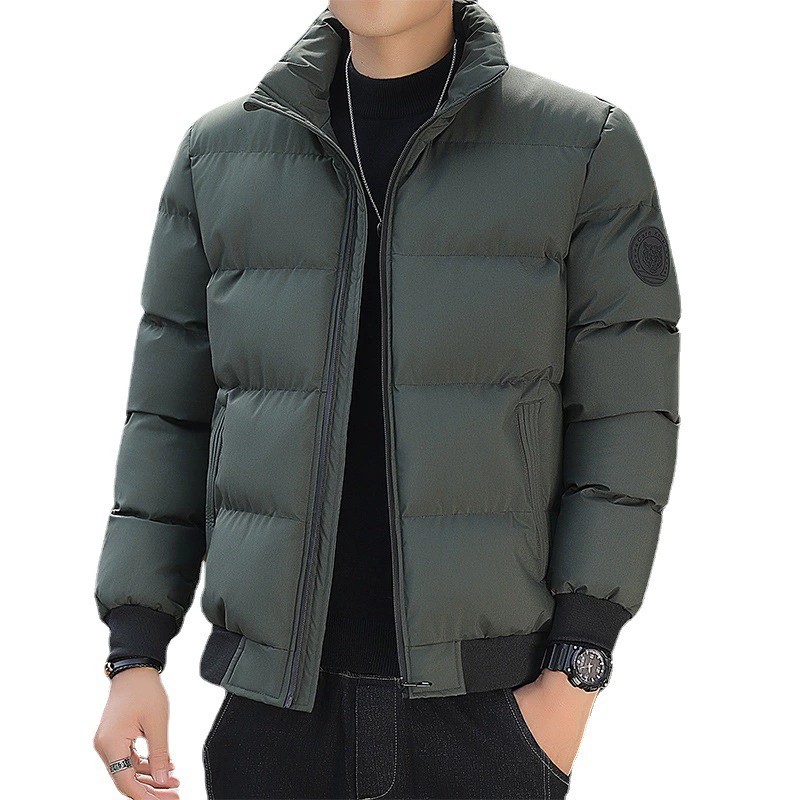 main_5 Men's Thick Winter Polyester Zip-up Jacket - Image 5