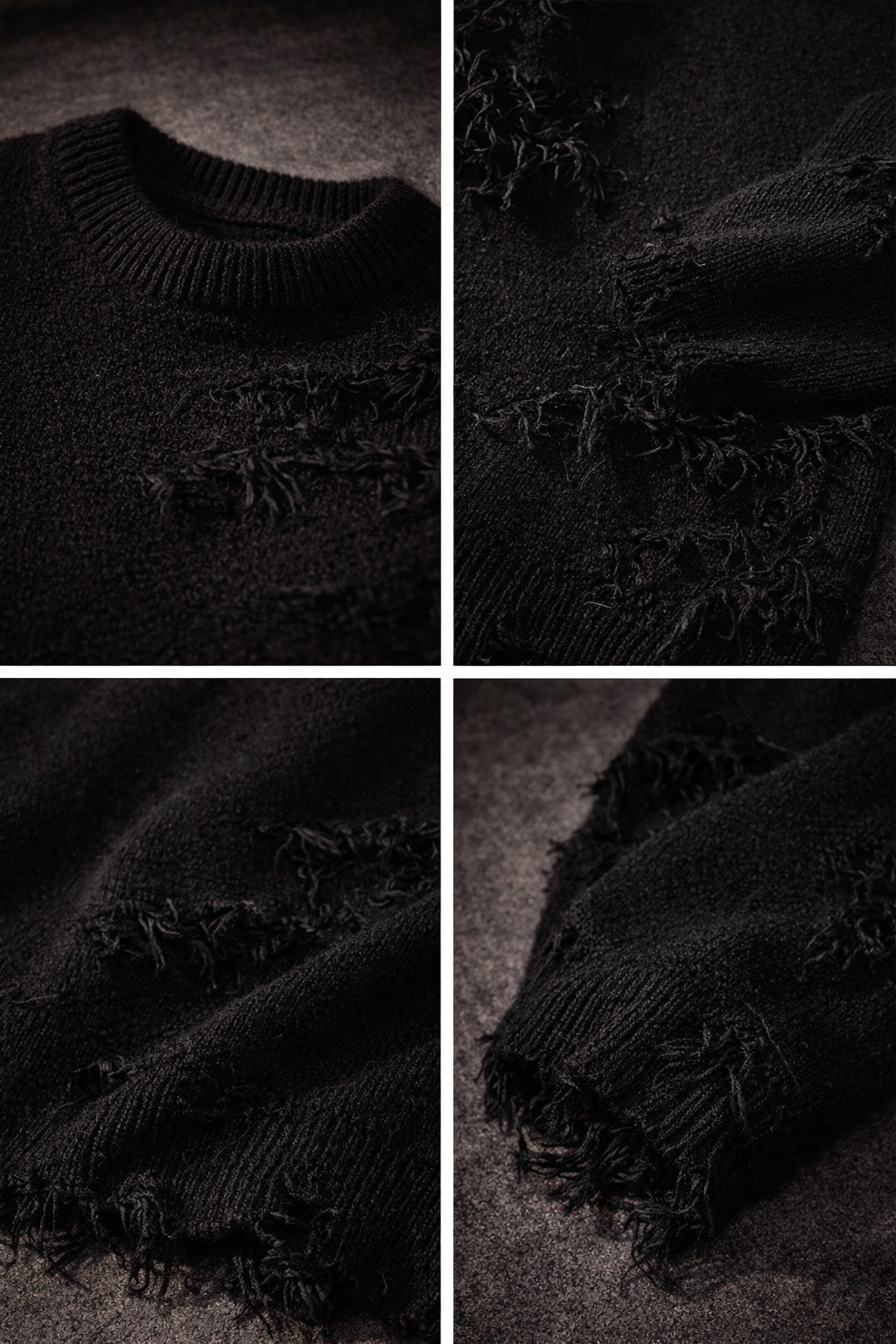 vintage style distressed pullover sweater for men & women