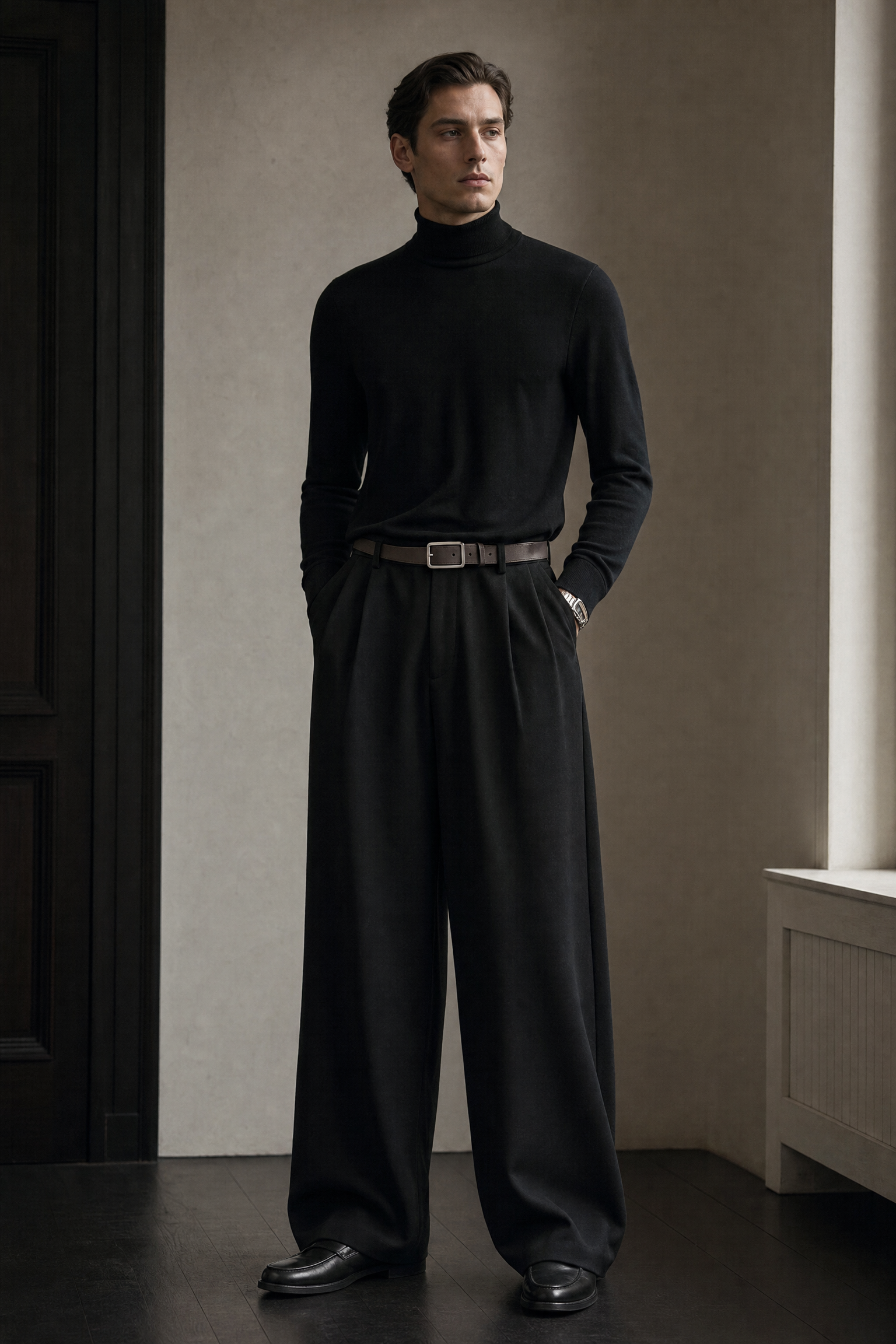 men’s 360g heavy wool blend casual straight pants men’s 360g heavy wool blend casual straight pants
