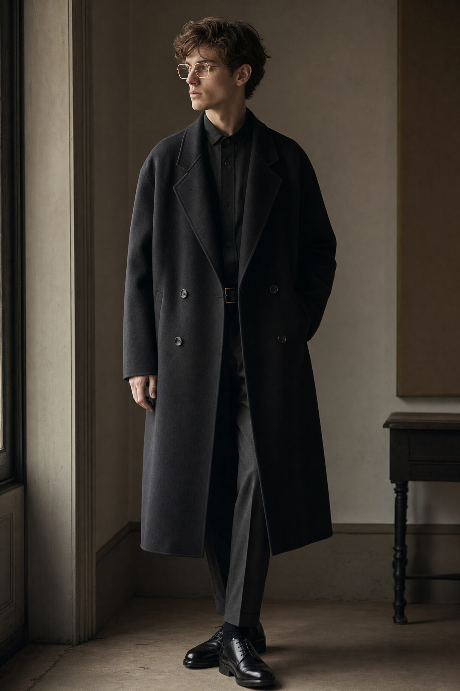 premium 100% wool men’s overcoat with shoulder pads premium 100% wool men’s overcoat with shoulder pads