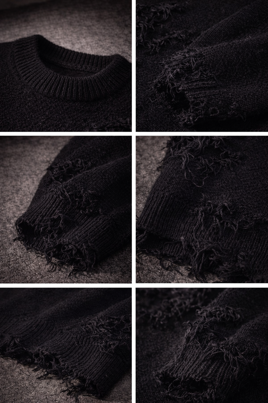 vintage style distressed pullover sweater for men & women