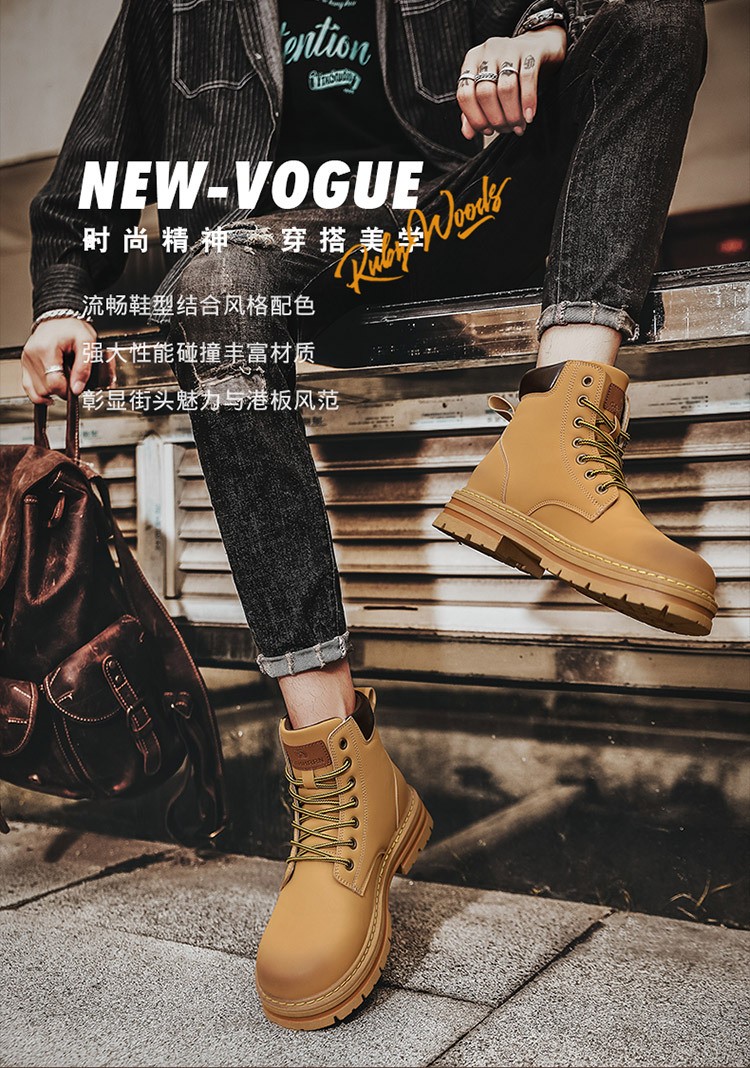 2025 Men's High-Top PU Leather Martin Boots 2025 Men