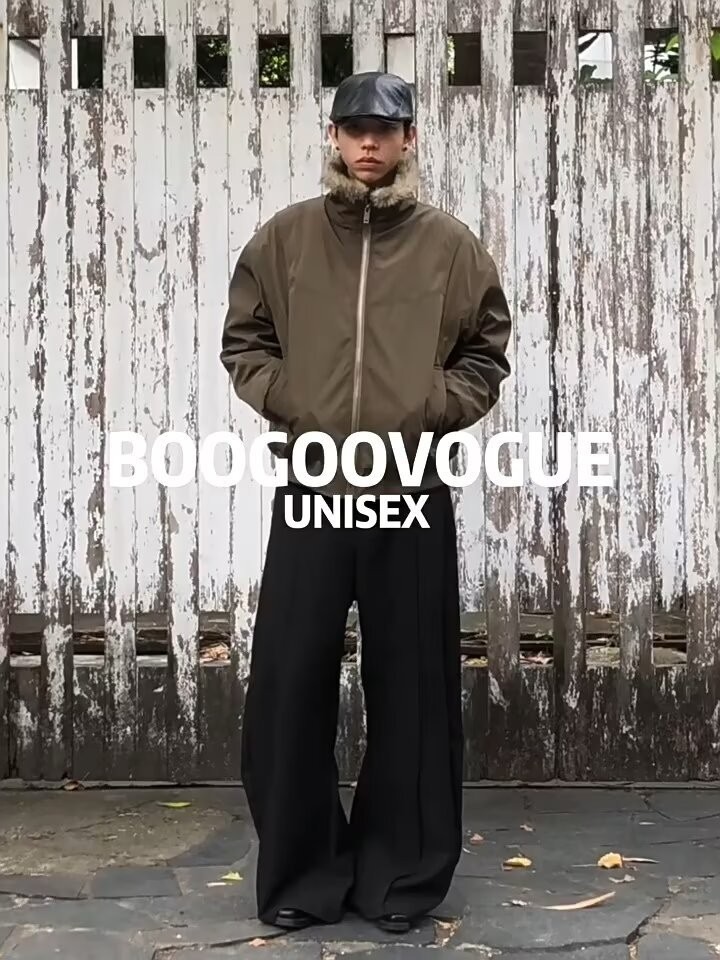 Vintage Cotton Padded Hooded Jacket with Removable Fur Collar Vintage Cotton Padded Hooded Jacket with Removable Fur Collar