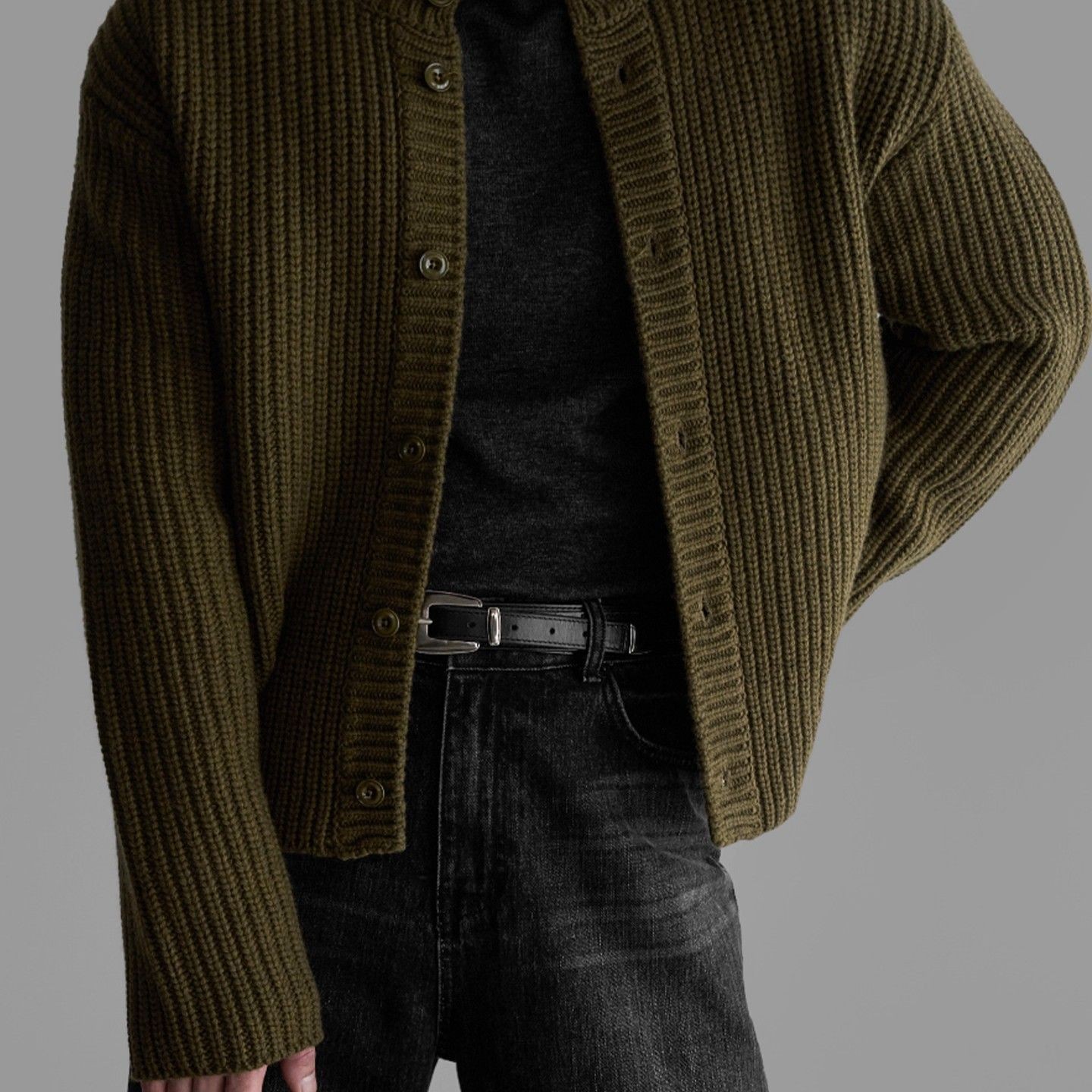 Men's Vintage Thick Knit Cardigan - Autumn/Winter Men