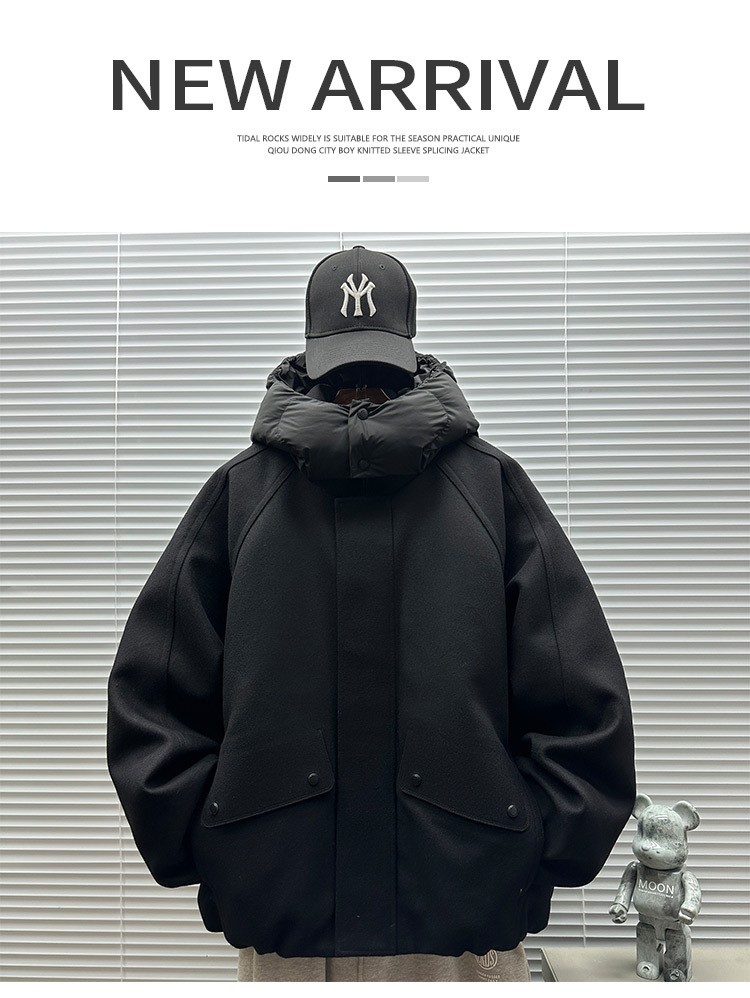 2025 Premium White Duck Down Wool Hoodie Jacket 2025 Premium White Duck Down Wool Hoodie Jacket