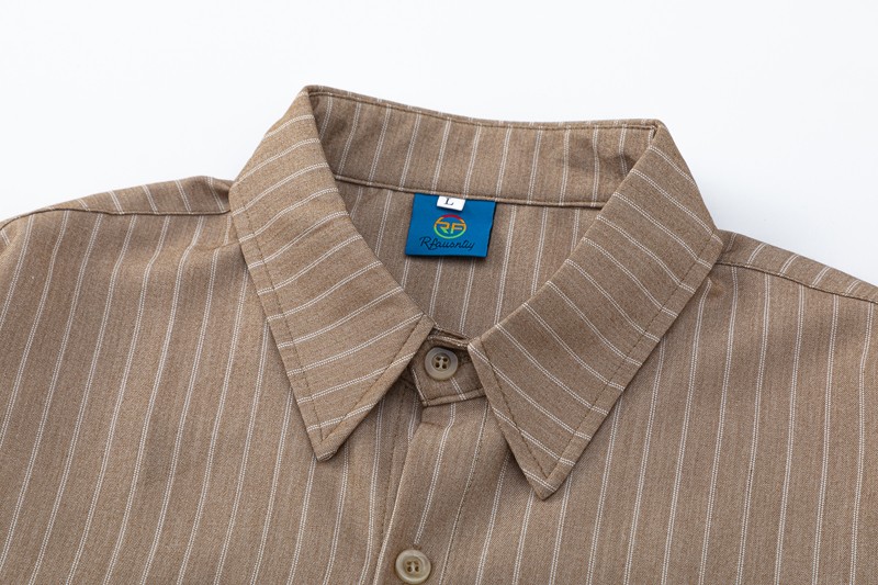 Japanese Vintage Striped Overshirt Unisex Long Sleeve