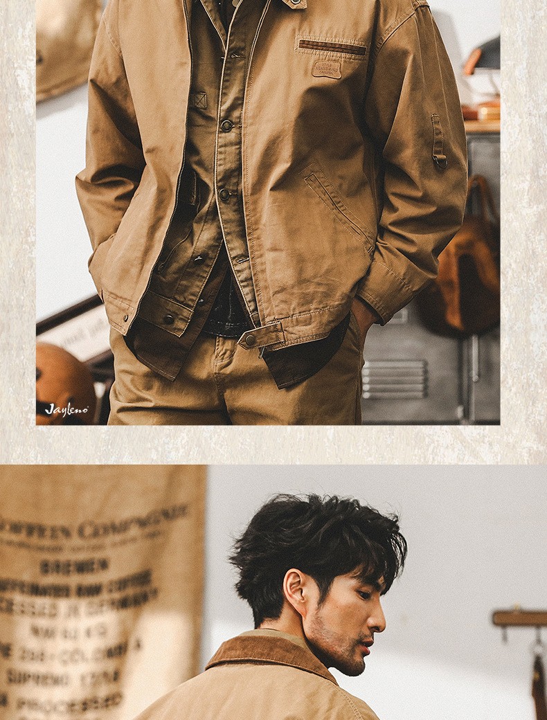 Classic Detroit Workwear Cotton Jacket for Men