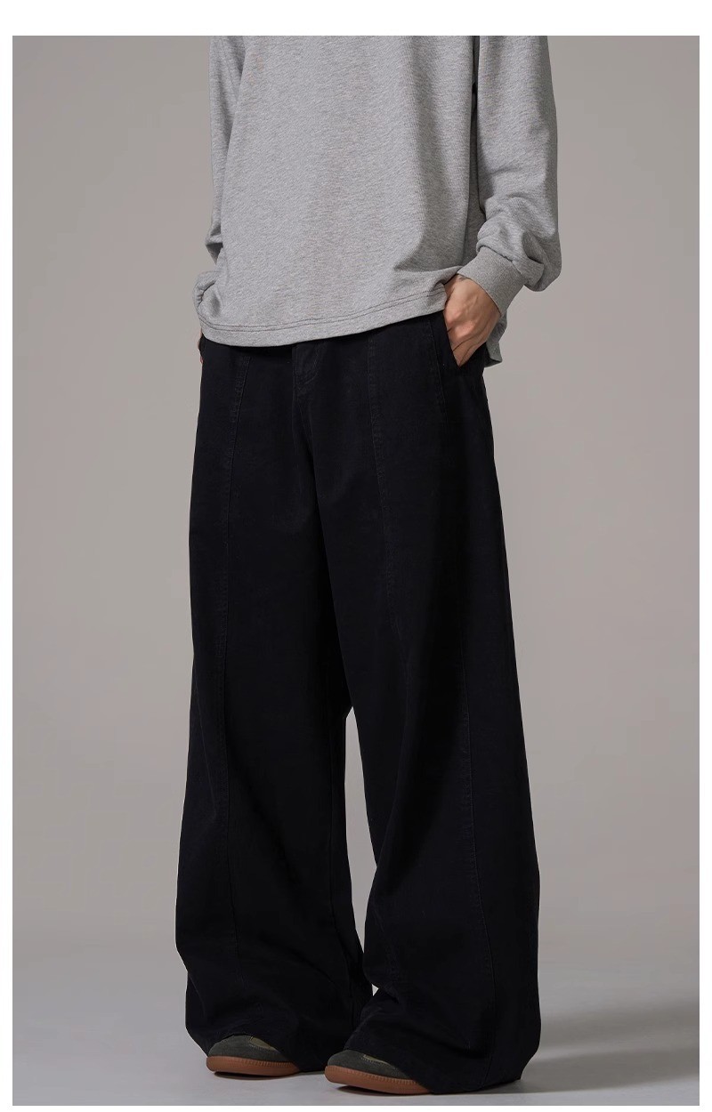 Vintage Wide-Leg Straight Cotton Denim Jeans Vintage Wide-Leg Straight Cotton Denim Jeans