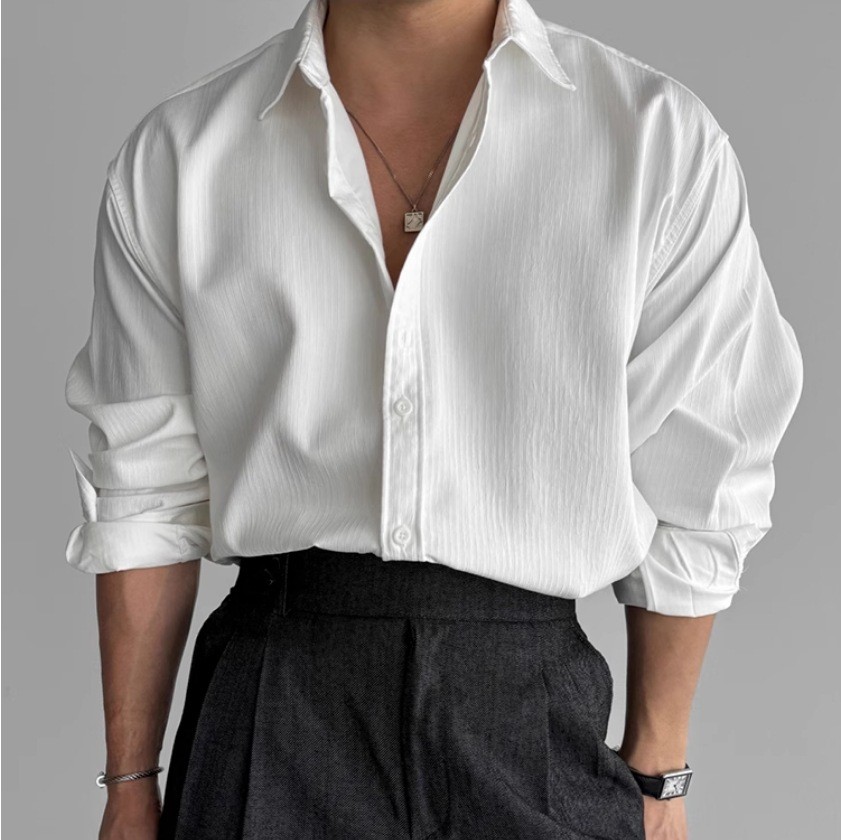 Premium Textured Long-Sleeve Casual Shirt for Men