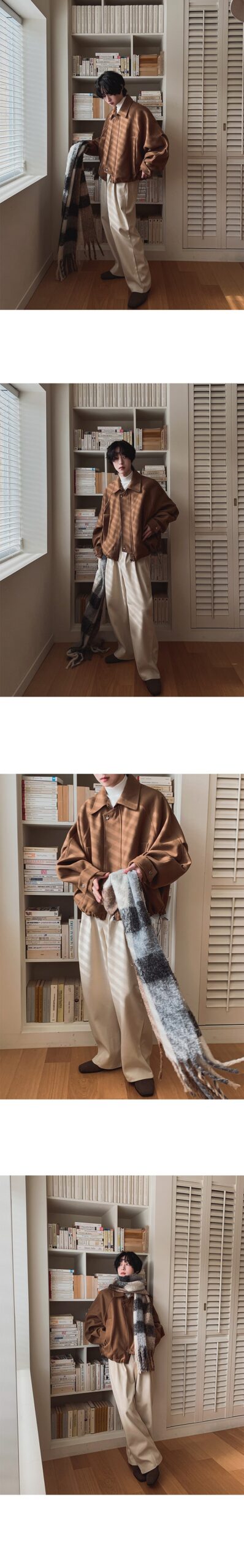 MYQ Retro Wide-Leg Warm Winter Suit Pants MYQ Retro Wide-Leg Warm Winter Suit Pants