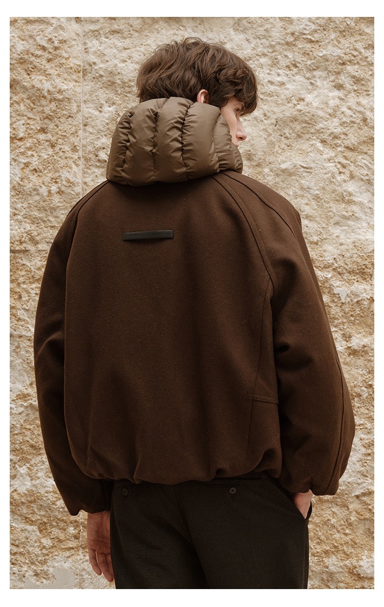 Men's 90% White Duck Down Hooded Winter Jacket Men