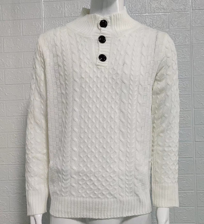 2025 Men's Slim Fit Acrylic Half Turtleneck Sweater 2025 Men