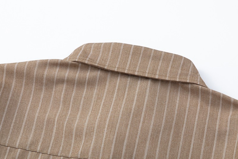 Japanese Vintage Striped Overshirt Unisex Long Sleeve