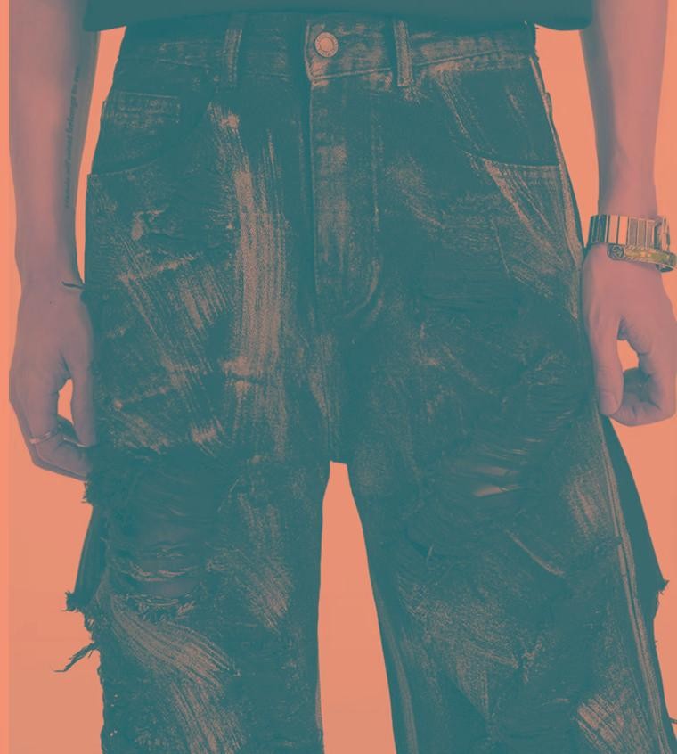 Black Washed Streetwear Straight-Leg Denim Jeans Black Washed Streetwear Straight-Leg Denim Jeans