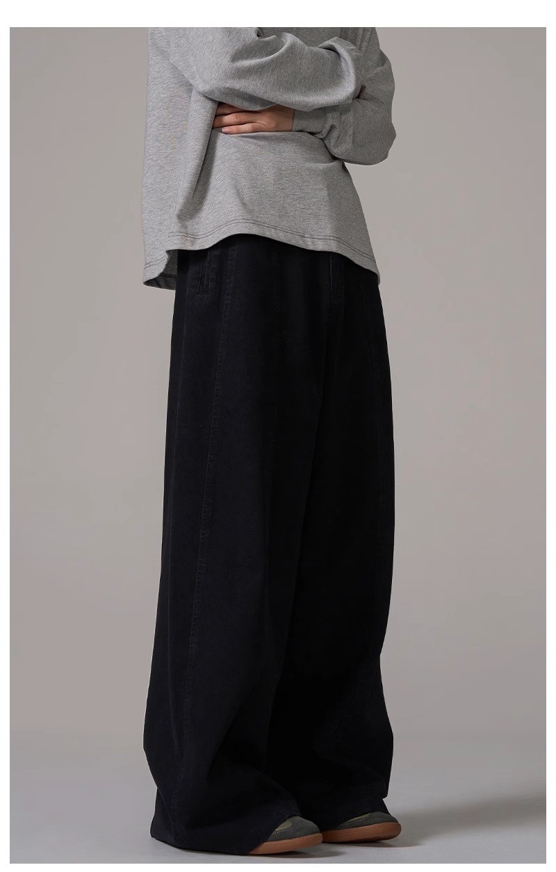 Vintage Wide-Leg Straight Cotton Denim Jeans Vintage Wide-Leg Straight Cotton Denim Jeans