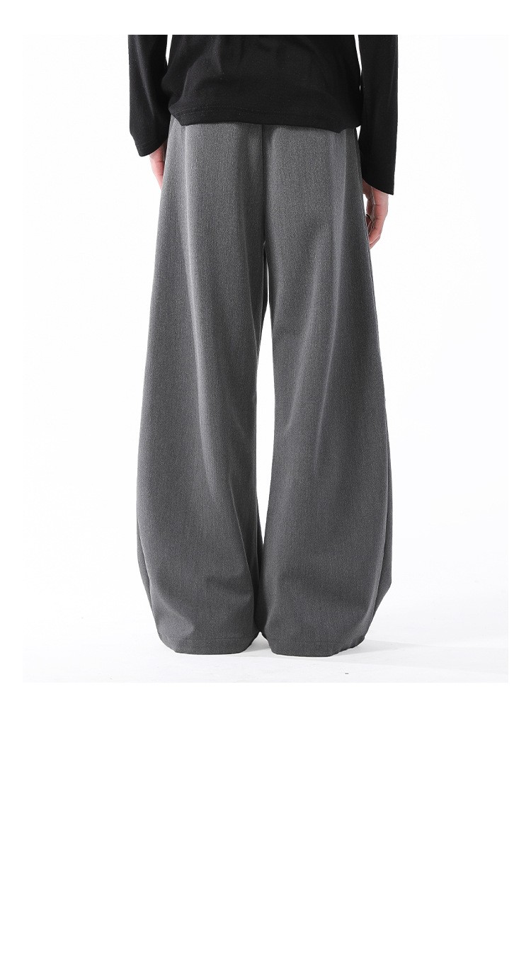 Cleanfit Gray Wide-Leg Wrinkle-Free Dress Pants