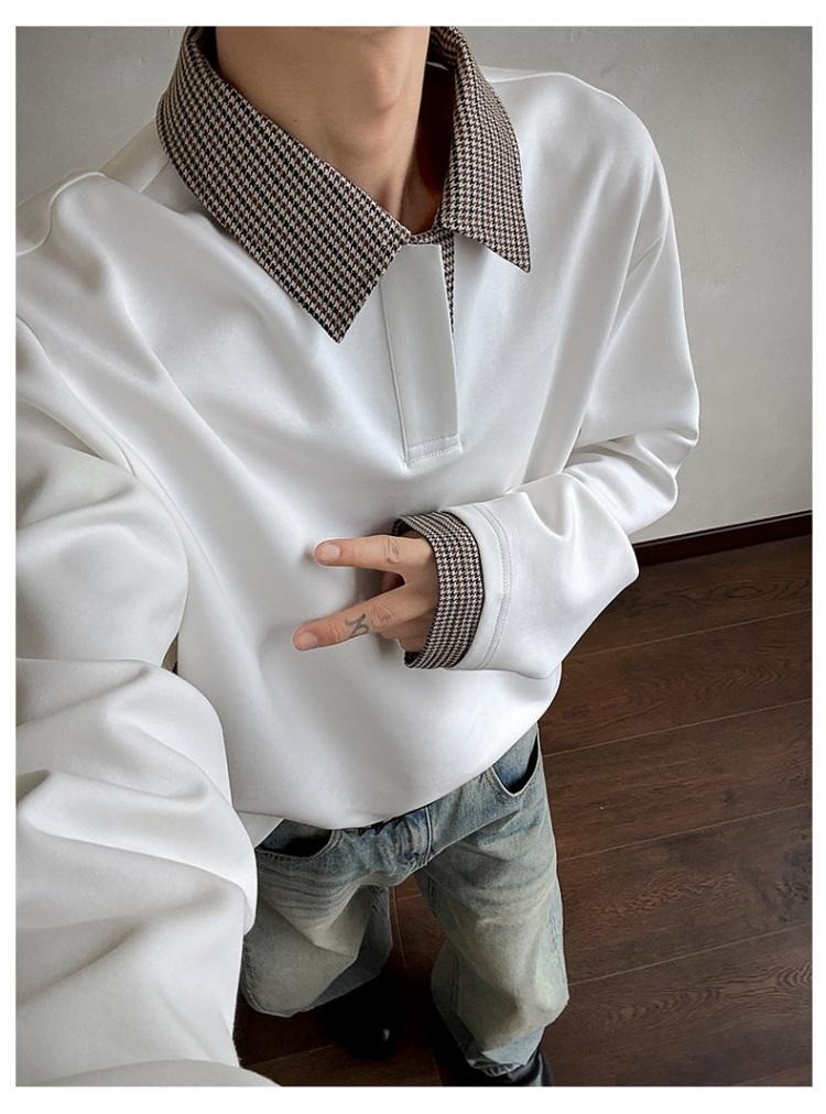 Cleanfit Houndstooth Lightweight Long Sleeve Polo Cleanfit Houndstooth Lightweight Long Sleeve Polo