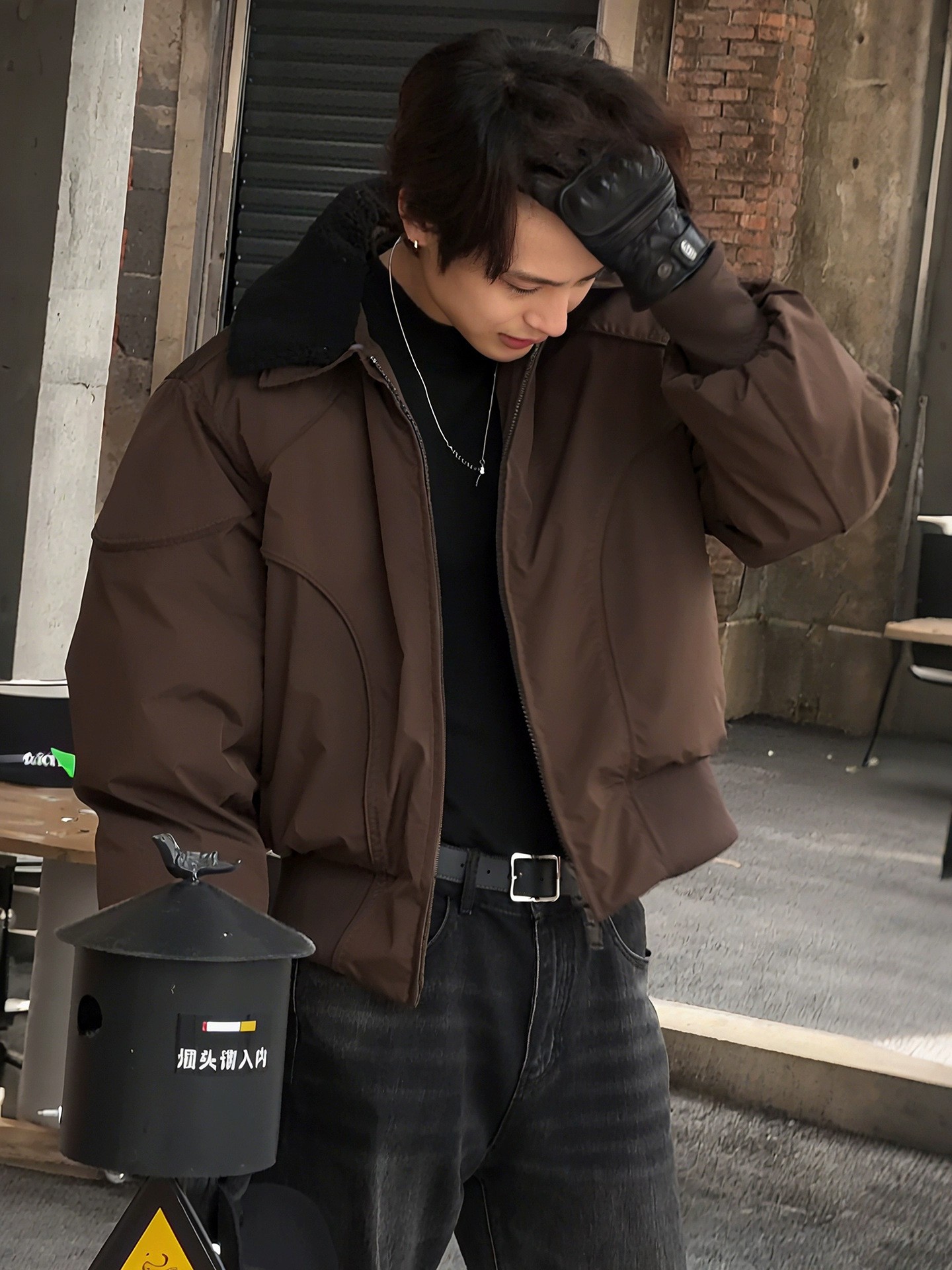 Men’s Wool-Blend Hooded Casual Work Jacket Men’s Wool-Blend Hooded Casual Work Jacket